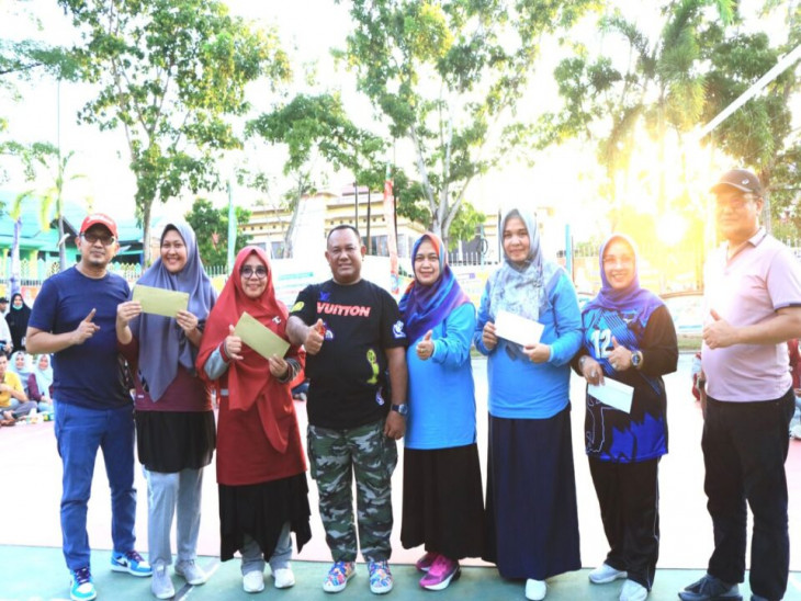 DWP UP RSUD Bangkinang Juara Turnamen Bola Voli Antar DWP UP Se-Kabupaen Kampar.