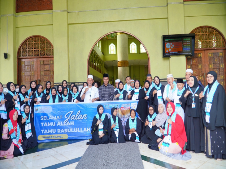 Lepas Calon Jamaah Umroh Ahmad Yuzar Selamat Melaksnakan Ibadah Doakan Kampar Aman Dan