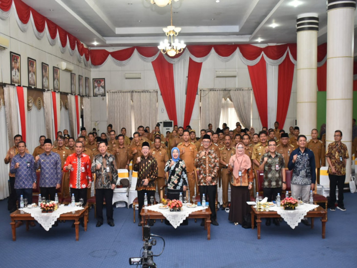 Sebanyak 150 para Kepala Desa di Kampar, Ikuti Workshop Evaluasi Pengelolaan Keuangan Pembangunan Desa. 