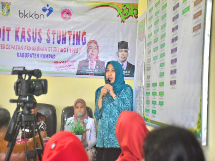 Lakukan Audit Kasus Stunting, Ketua TP - PKK Kabupaten Kampar drg.Yusi Firdaus Tekankan Jangan Ada Yang Manipulatif Data