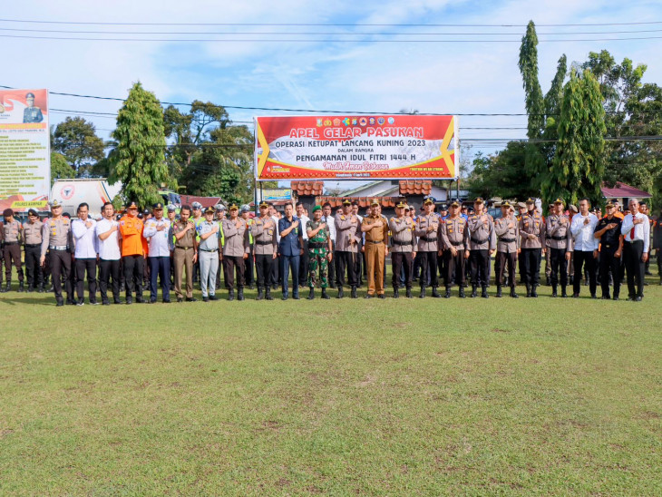 Apel Gelar Pasukan, Pj Bupati Kampar ; Sinegrtias Pemda dan Polri Siap Amankan Arus Mudik. 