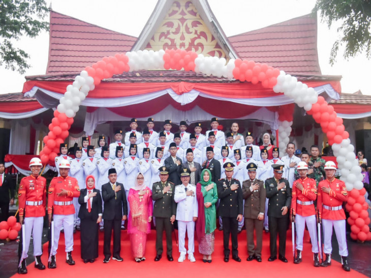 Upacara HUT RI ke-78 Tingkat Kabupaten Kampar, Sukses Penaikan dan Sukses Penurunan 