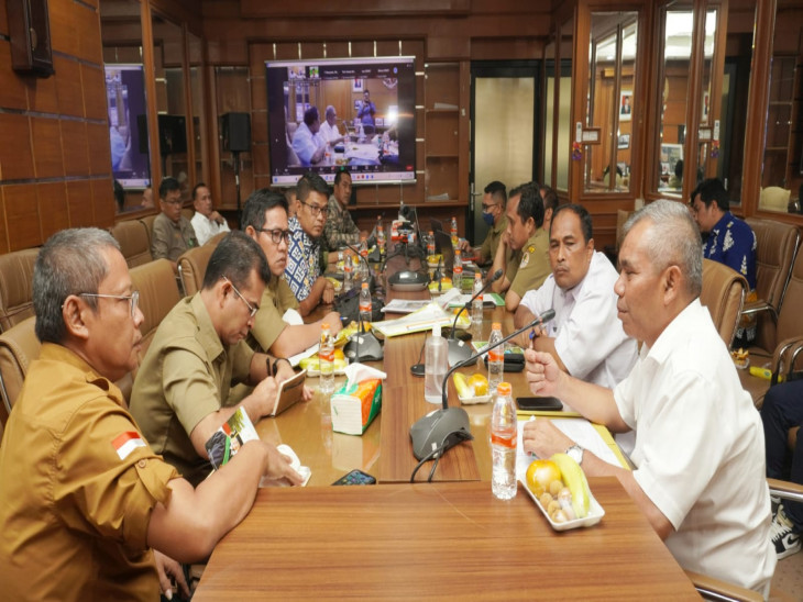 Bersama Sekdirjen BKSDAE Pj.Bupati Kampar bahas PKS BKSDA Provinsi Riau dan Kampar Terkait Konservasi Kawasan Rimbang Baling. 