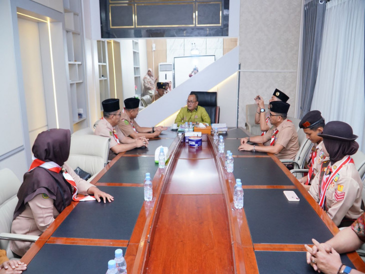 Kembali Putera Puteri Kampar Wakili Indonesia Pada Jambore  Pramuka International di Korsel, Pj Bupati Sampaikan Raih Prestasi dan Harumkan Nama Kampar dan Selamat Berjuang. 