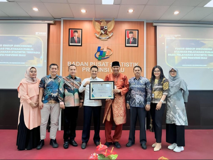 Kabupaten Kampar Raih Terbaik II Penyelenggaraan Statistisk Sektoral Tingkat Provinsi Riau Tahun 2023 