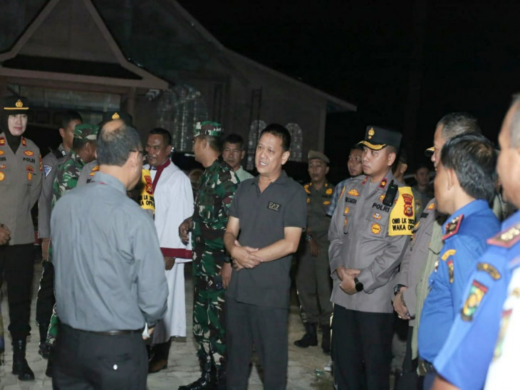 Pastikan Aman Nataru, Pj Bupati Kampar Tinjau Posko dan Beberapa Gereja.