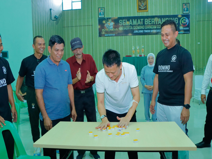 Pj Bupati Kampar Resmi Buka Open Turnamen Domino Dandim 0313/KPR CUP