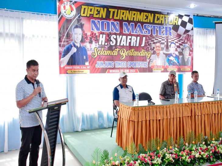 Pj Sekda Kampar Buka Secara Resmi Open Turnamen Catur Non Master, Ahmad Yuzar : “Tetap Menjaga Silaturahmi, dan menjunjung tinggi sportifitas”