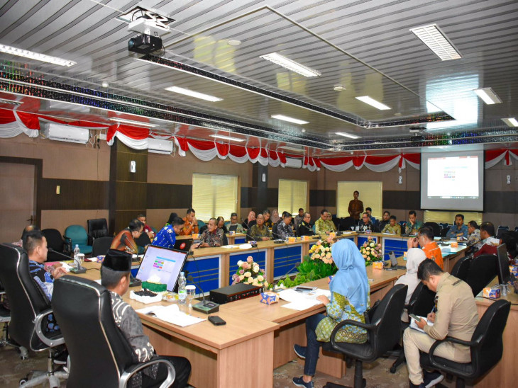 Pimpin Langsung Rapat Realisasi dan Evaluasi, Pj Bupati Kampar Himbau Fokus Pada Kegiatan Prioritas Utama dan Palayanan Publik. 