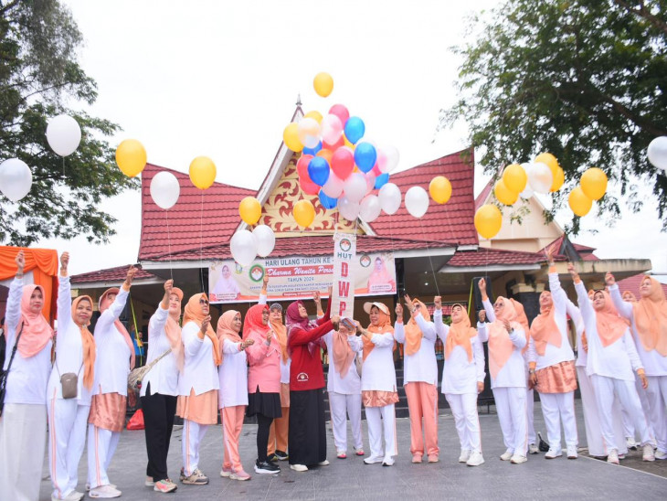 Hut Ke 25, DWP Kab. Kampar Tahun 2024, Ricana Djayanti Apresiasi Senam Sehat Bersama, Donor Darah , Bakti Sosial, DWP Berbagi dan Bazar Produk UMKM. 