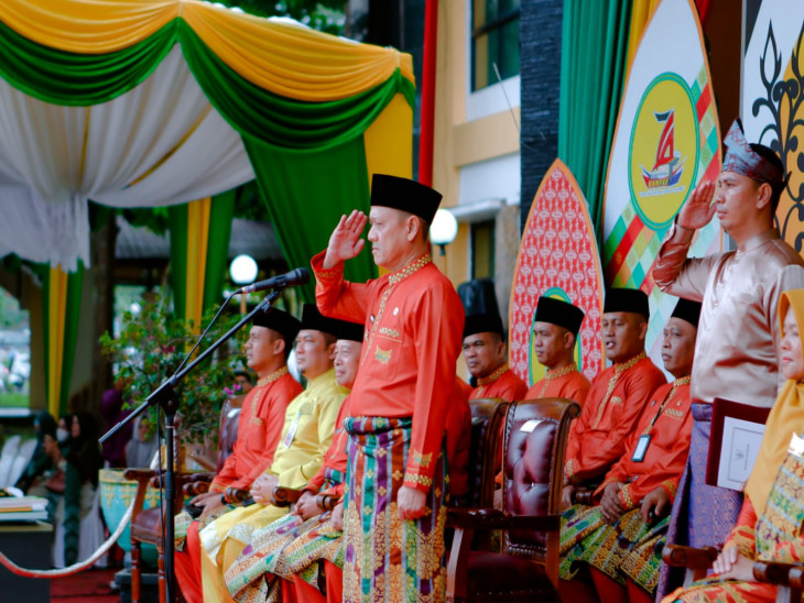 Pj.Bupati Kampar Pimpin Upacara Puncak Hut Kampar Ke-74