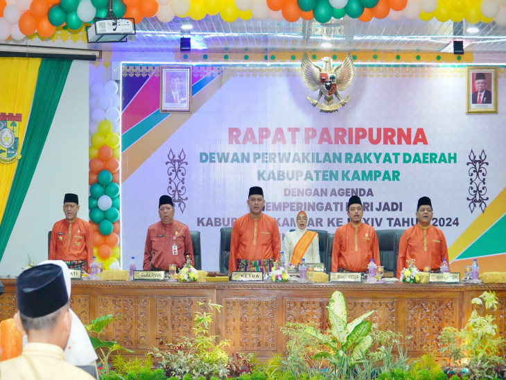 Pj Bupati Kampar Ikuti Rapat Paripurna Istimewa HUT Kampar Ke-74