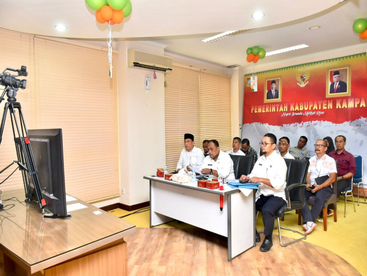 Pemkab Kampar Ikuti Rakor Evaluasi Kinerja TPID. Suhermi : “Empat Starategi Kunci Pengendalian Inflasi