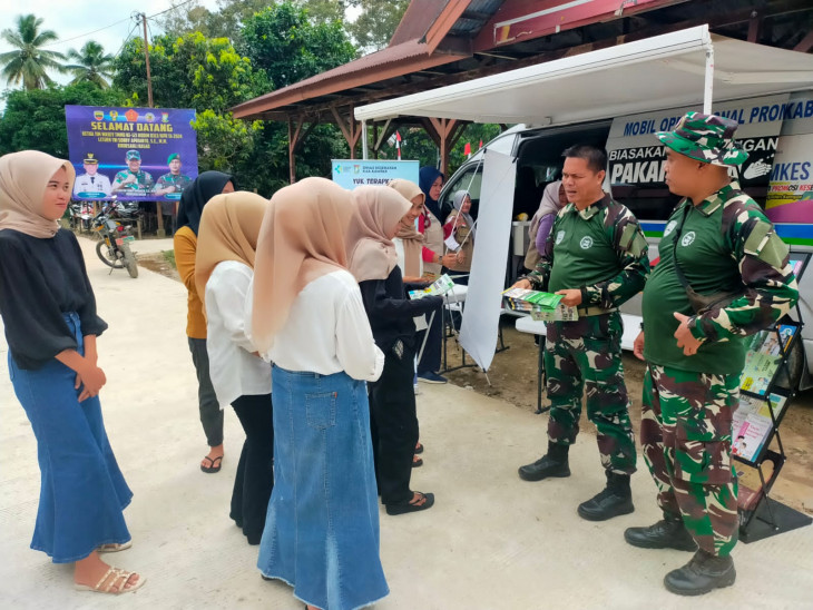 Satgas TMMD Gandeng Tim Kesehatan Gelar Penyuluhan Pelayanan Kesehatan, KB Kes, dan Pengobatan Gratis 