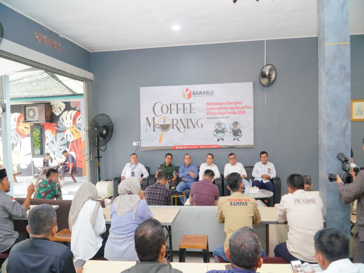 Jelang H-2 Pemilu, Bawaslu Kampar Pererat Sinergitas Bersama Forkopimda Dan Insan Pers.