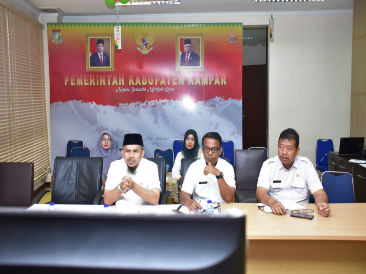 Pemkab Kampar Ikuti Zoom Meeting Sosialisasi Aplikasi Penilaian Maturitas Penyelenggara SPIP Terintegrasi Tahun 2024.
