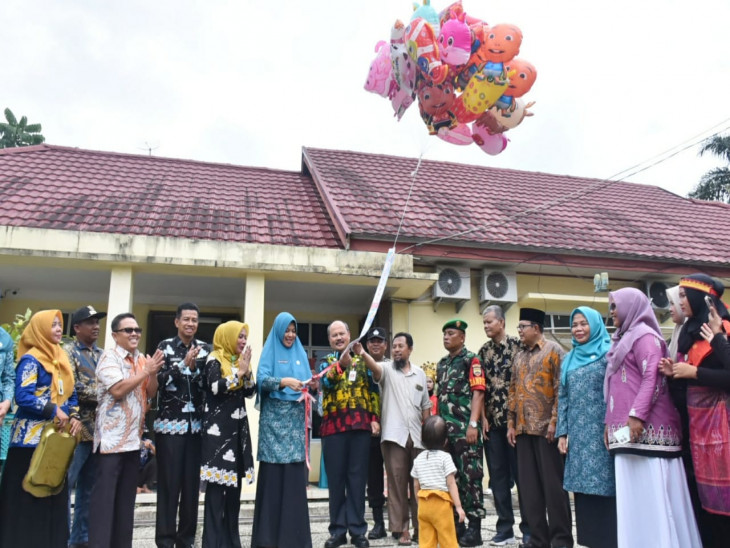 Pj Ketua TP-PKK Kabupaten Kampar Launching Program BAAS Di Kec. Gunung Sahilan. Ricana Hambali : Ini Bentuk Upaya Pemerintah Kab. Kampar Dalam Menuntaskan Kasus Stunting