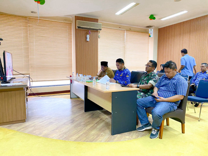 Kembali Pemkab Kampar Ikuti Rakor Inflasi dengan Kemendagri. 