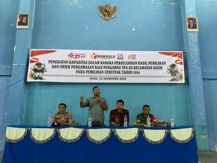 Tingkatkan Kapasitas Pengawas Pemilu Serentak 2024 ,  Pengawas TPS Se-Kecamatan Kuok ikuti Bimtek.