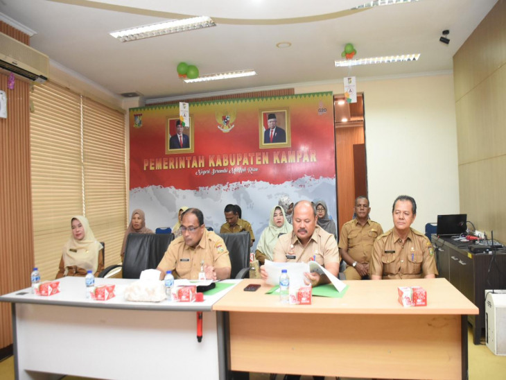 Wakili Pj Bupati, Asisten II Suhermi ST Ikuti Zoom Perkembangan Inflasi Di Kabupaten Kampar