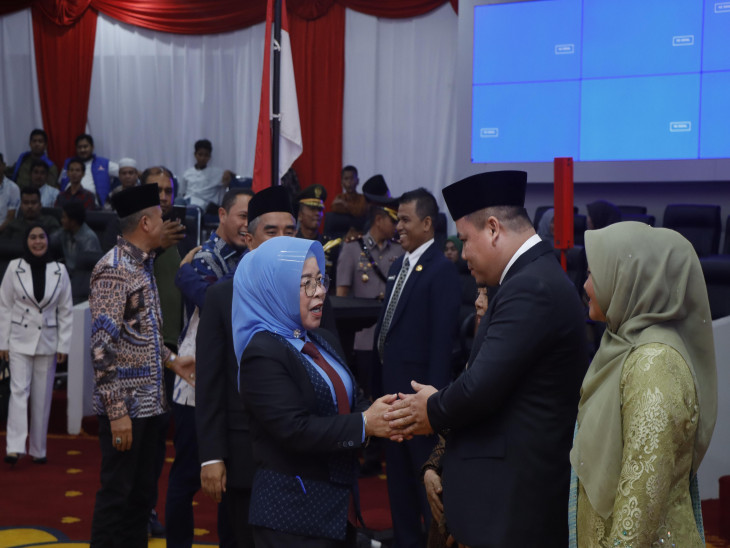 Pengadilan Negeri Bangkinang Lantik Pimpinan DPRD Kampar Sunardi dari Partai Demokrat. 