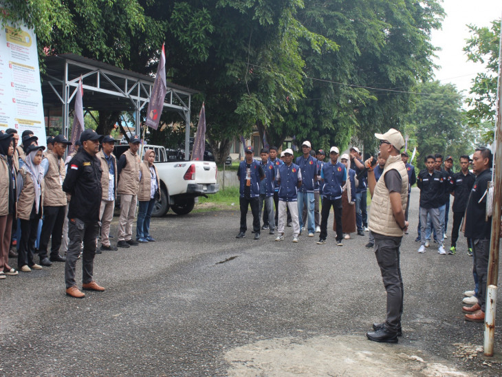 Hari Pertama Masa Tenang, Bawaslu Kampar Gelar Apel Siaga Pengawasan Libatkan Panwascam Hingga PTPS. 