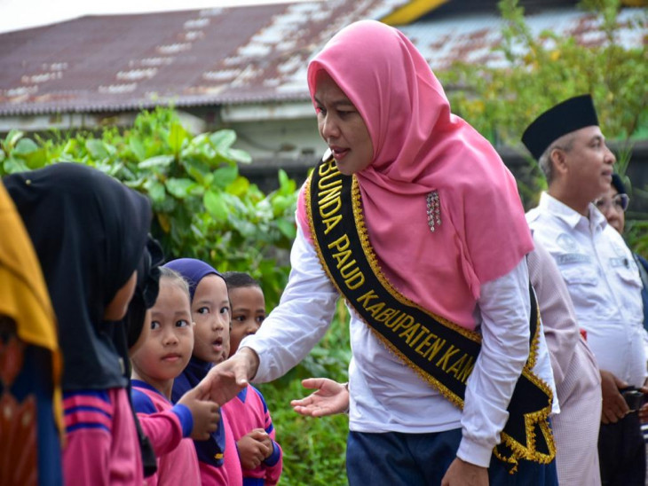 Semakin Melaju Dengan Giat Gempur Paud, Bunda Paud  Kab. Kampar Tekankan Untuk  Pastikan Anak-Anak Bahagia dan Senang Untuk Bersekolah.