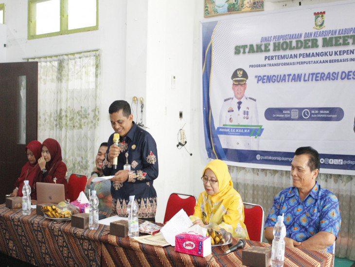 Kuatkan Literasi, Dispersip Kampar Gelar Stakeholder Meeting (SHM) 