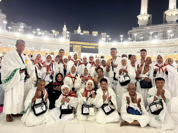 Jamaah Haji Kampar kloter 5 tuntaskan Umrah Wajib. 