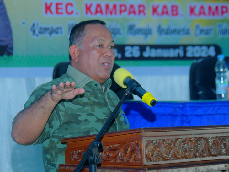 Pada Musrenbang di Kecamatan Kampar Pj. Sekda Kampar Sampaikan Hadapi Pemilu dengan semangat Kebersamaan dan persaudaraan. 