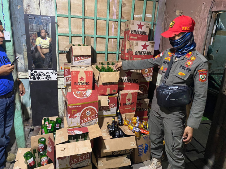 Satpol PP Kabupaten Kampar Lakukan Operasi Yustisi Penyakit Masyarakat dan Penegakan Perda di Kampar Kiri. 