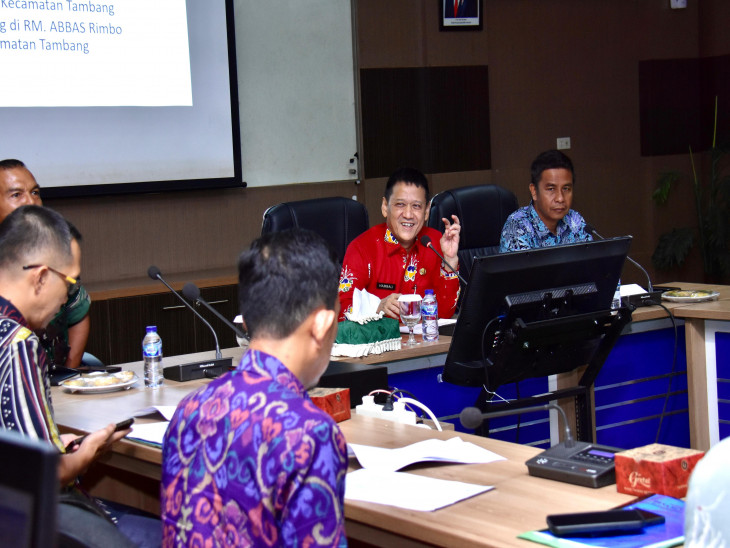 Sambut Presiden RI, Pj Bupati Kampar Bersama Forkopimda Lakukan Rapat Pembagian Tugas.