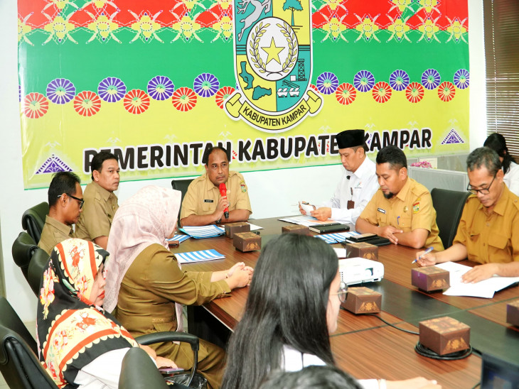 Ikuti Rilis Inflasi Bersama BPS, Asisten II Suhermi Sampaikan Inflasi Mont To Mont Kabupaten Kampar Berada di Angka 1,62%.ap