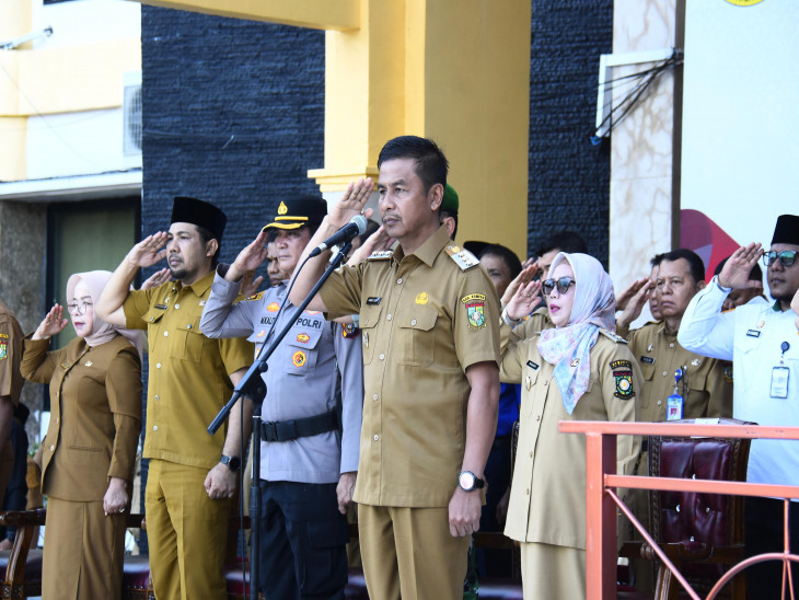 Pimpin Apel Kebangsaan, Bupati Kampar H. Ahmad Yuzar: Jaya Indonesiaku, Jayalah Kabupaten Kamparku.