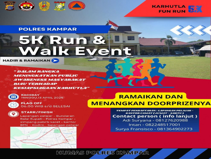 Persiapan Karhutla Fun Run 5K Sudah 90 Persen, Insya allah Peserta Umum Capai Ratusan Orang