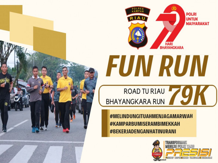 Besok Pagi, Polres Kampar Gelar Run Bhayangkara dan Tanam Pohon Meriahkan Hari Bhayangkara ke 79 Tahun 2025