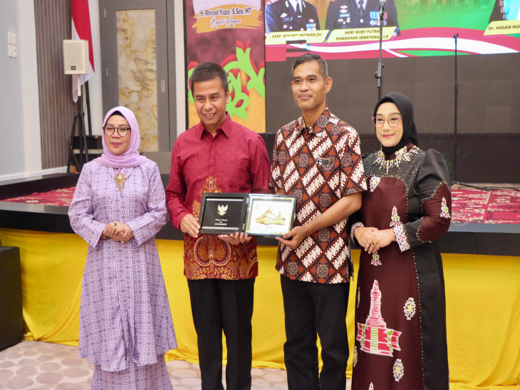 Bupati Dan Wakil Bupati Kampar Hadiri  Acara Kenal Pamit Kapolres Kampar Dan Ketua Pengadilan Agama Bangkinang