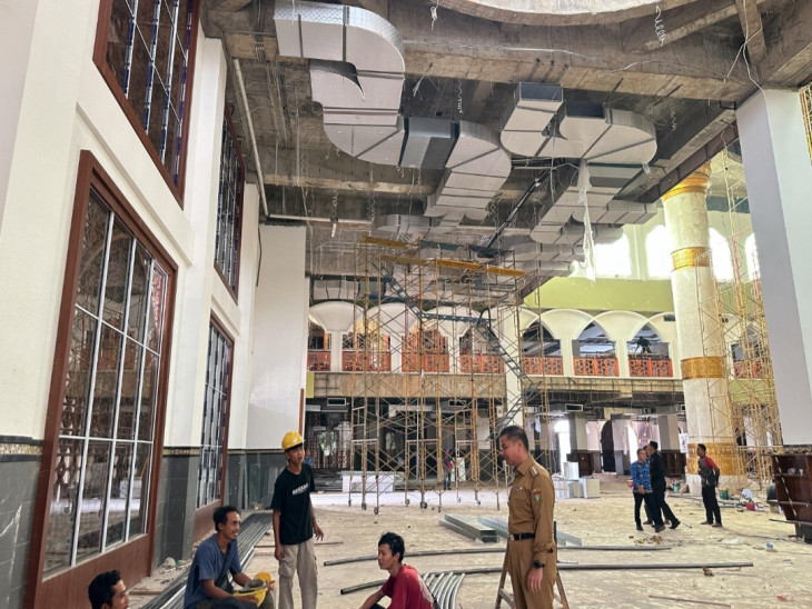 Gesa Pelaksanaan Renovasi, Bupati Kampar Ahmad Yuzar Tinjau Islamic Center Bangkinang
