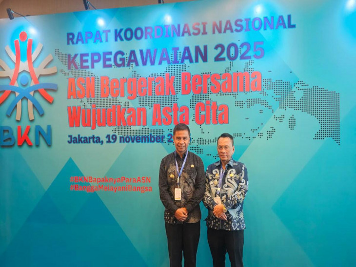 Bupati Kampar Hadiri Rakornas Kepegawaian 2025 dengan Mengusung Tema ASN Bergerak Bersama Wujudkan Asta Cita.