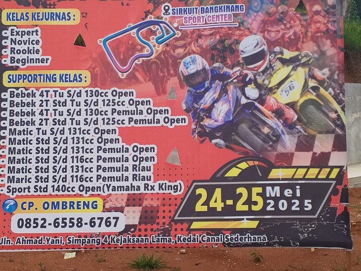 Kejurnas Motorprix Region A Sumatera Putaran II Riau 2025 di Gelar di Veneu Balap Bangkinang Sport Center. 