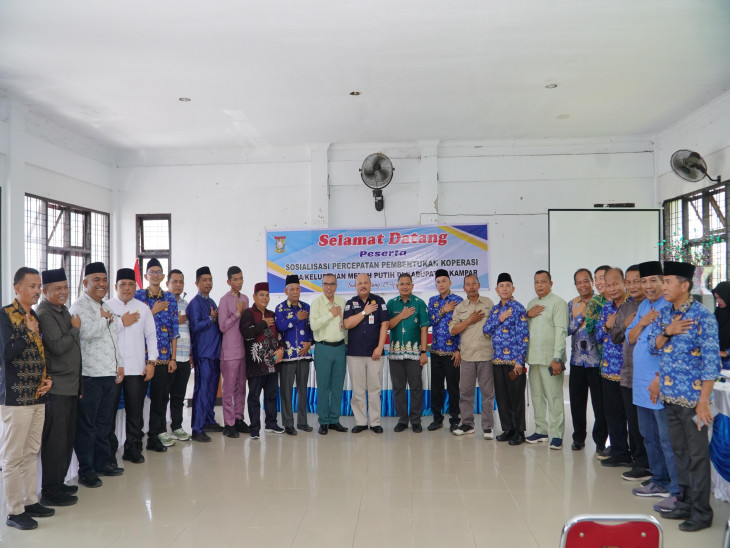 Sosialisasi Percepatan Pembentukan Koperasi Desa/Kelurahan Merah Putih Digelar di Kecamatan Tambang, Kabupaten Kampar.