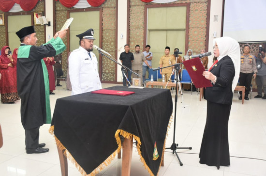 Dedi Wahyudi Kembali di Lantik Sebagai Kepala Desa Tanjung Rambutan. 