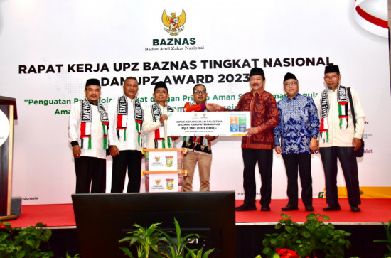 Peduli Palestina, Pj Bupati Kampar Serahkan Infak Kemanusiaan Masyarakat Kampar Untuk Palestina  Sebesar Rp. 1,19  Milyar ke Baznas RI.