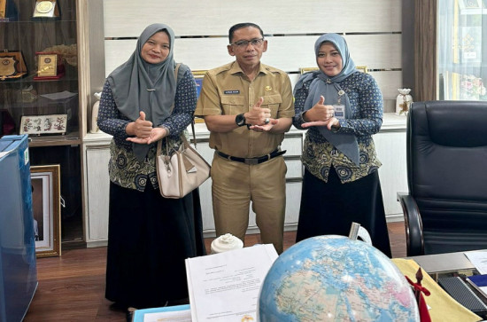 Usai Rapat Evaluasi, BPJS Kampar Laporkan Hasil Kepada Ketua FKPKU Kampar Ir Azwan, M.Si. 