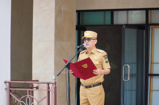 Pimpin Apel Gabungan, 70% Telah Terealisasi, Pj Bupati Kampar Tegaskan Percepatan Realisasi APBDP 2023. 