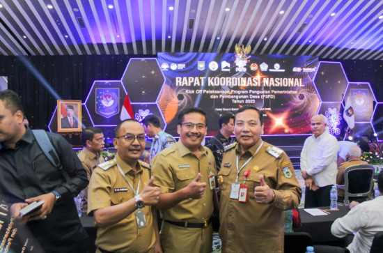 Bersama Mendagri dan Panglima TNI, Pj Bupati Kampar Hadiri Langsung Rakornas Kick Off P3PD tahun 2023 Di Jakarta. 
