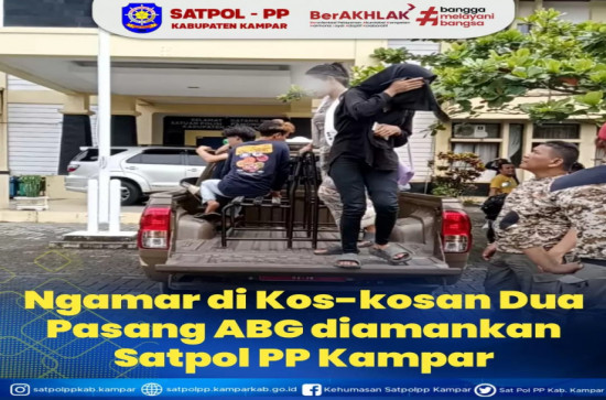 Satpol PP Kampar Amankan 2 (Dua) Pasang ABG Ngamar di Salah Satu Kos-kosan. 