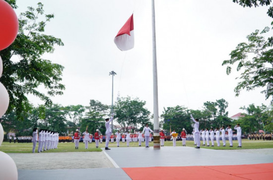 Pj. Bupati Kampar Apresiasi Keberhasilan PASKIBRAKA Kabupaten Kampar.