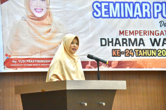 Seminar Public Speaking Peringati HUT DWP ke 24 tahun 2023 ,  Ricana Djayanti Hambali ; Berikan Ide, Kreatifitas dan Inovasi  dalam Pembangunan Daerah. 