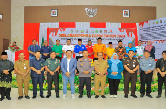 Deklarasi Pemilu Damai, Pj Bupati Kampar ; Ciptakan  Suasana Kondusif Untuk Terciptanya Pemilu Damai 2024 Di Kampar.